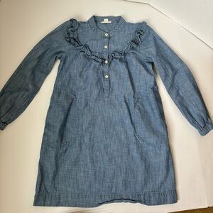 Girls CREWCUTS Denim Dress 8
